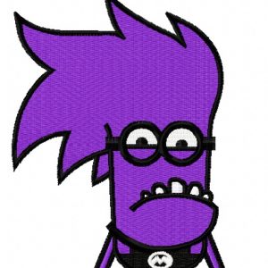 Purple Minion 7 embroidery design