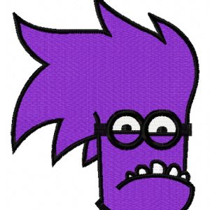 Purple Minion 8 embroidery design