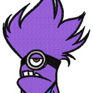 Purple Minion embroidery design