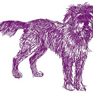 Pye-dog embroidery design