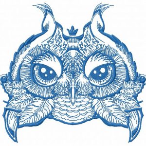 Queen owl 2 embroidery design