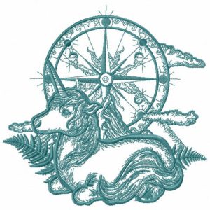 Quest for unicorn embroidery design