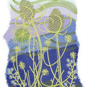 Quiet night embroidery design