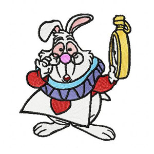 White Rabbit embroidery design