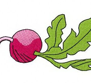 Radish embroidery design