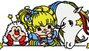 Rainbow Brite, OJ and Starlite embroidery design