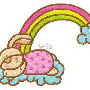 Rainbow dreams embroidery design