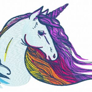 Mythical Majesty unicorn embroidery design