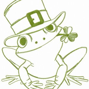 Rainforest rocket frog embroidery design