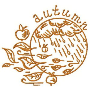 Rainy autumn 2 embroidery design