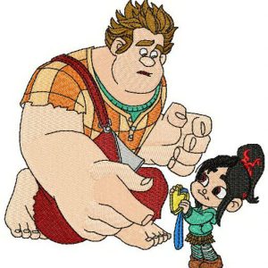 Ralph and Vanellope von Schweetz embroidery design