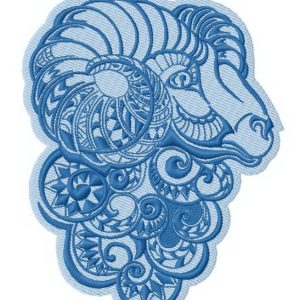Ram embroidery design