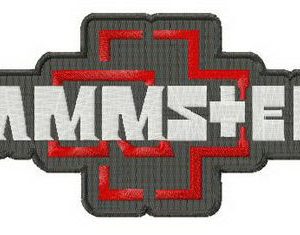 Rammstein logo embroidery design
