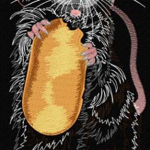 Rat embroidery design