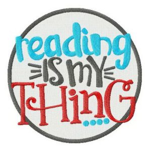 Reading is my thing embroidery design