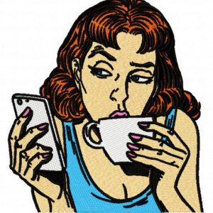 Reading SMS embroidery design