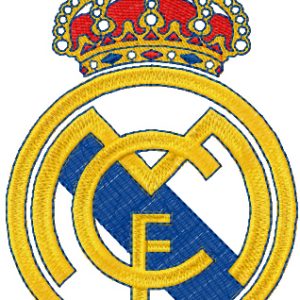 Real Madrid logo embroidery design