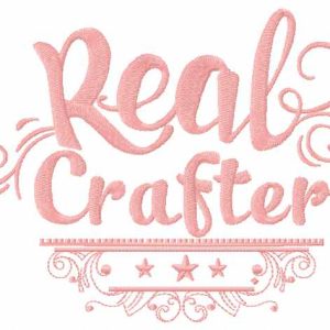 Real crafter embroidery design