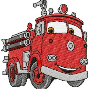 Red Fire Truck embroidery design