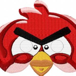 Angry Bird red 5 embroidery design