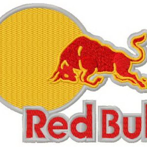 Red Bull logo 2 embroidery design
