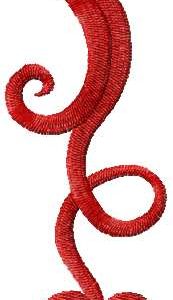 Red heart 9 embroidery design