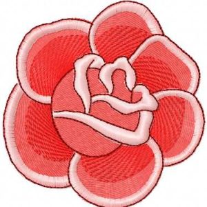 Red rose 9 embroidery design