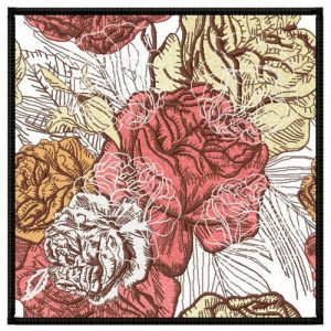 Red rose embroidery design