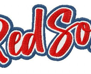 Red Sox wordmark logo embroidery design