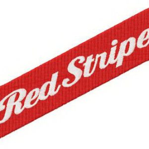 Red Stripe logo embroidery design