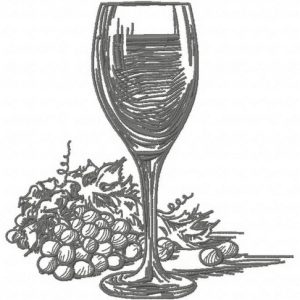 Red wine 3 embroidery design