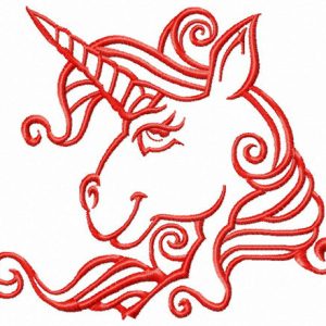 Respectable unicorn embroidery design