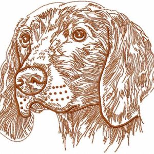 Retriever gold embroidery design