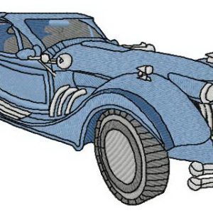 Retro car embroidery design
