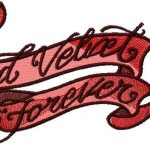 Ribbon red velvet forever 2 embroidery design
