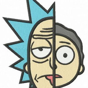 Rick and Morty embroidery design