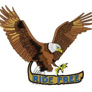 Ride free 2 embroidery design