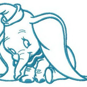 Ridiculed Dumbo embroidery design