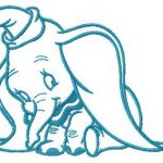 Ridiculed Dumbo embroidery design