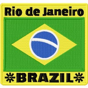 Rio de Janeiro Brazil embroidery design