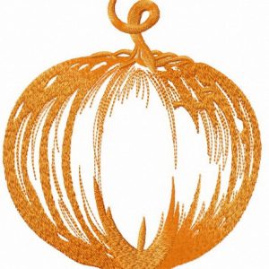 Ripe pumpkin embroidery design