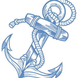 River anchor 2 embroidery design