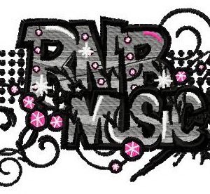 R'n'B music embroidery design