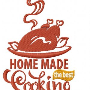 Roast turkey 3 embroidery design