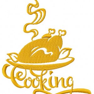 Roast turkey 4 embroidery design