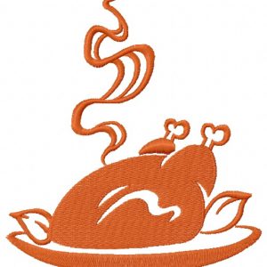 Roast turkey 5 embroidery design