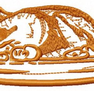 Roasted turkey embroidery design