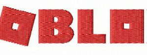 Roblox logo embroidery design