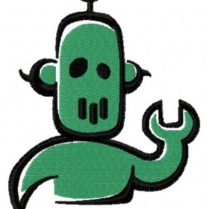Robot 3 embroidery design