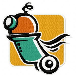 Robot 6 embroidery design